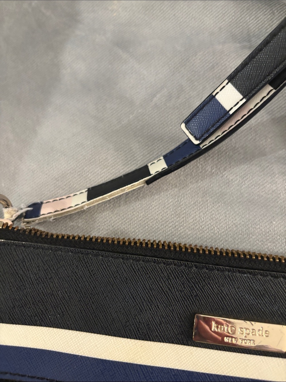 kate spade Navy, Pink & White Striped Crossbody - Picture 7 of 7